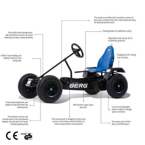 Image of Berg XL B. Rapid Blue BFR Pedal Kart