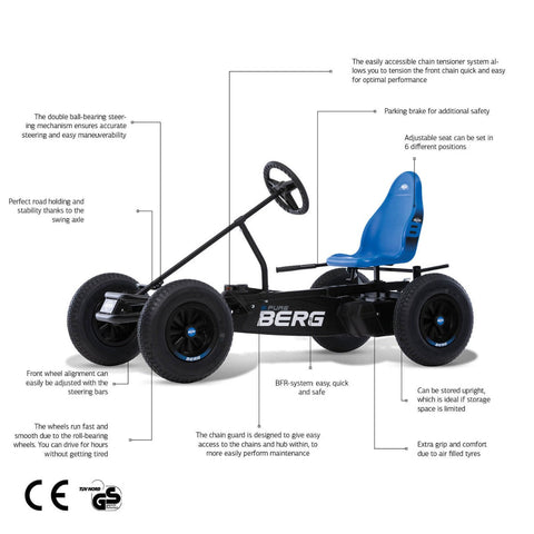 Image of Berg XL B. Rapid Blue BFR Pedal Kart